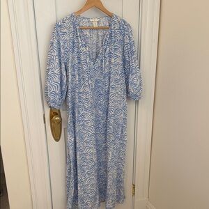 100% cotton H&M Blue & White Printed kaftan
